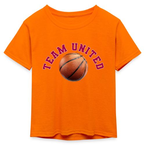 Team United Basketball Unity Design - Kid's 50/50 Neon T-Shirt