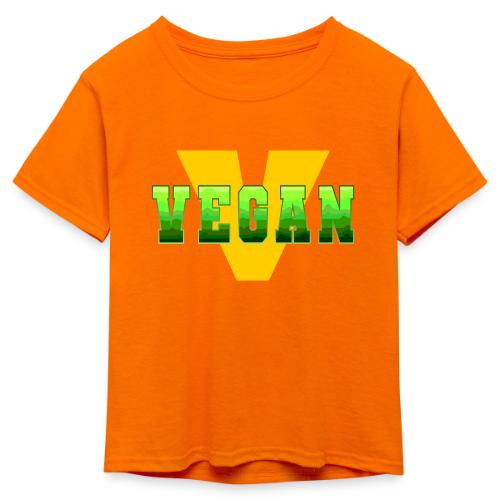 Vegan Energy V - Kid's 50/50 Neon T-Shirt