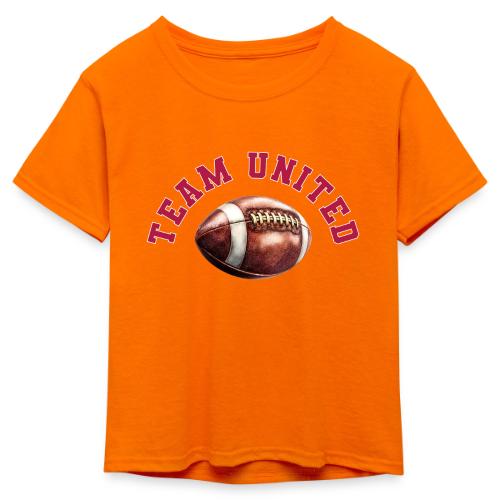Team United American Football Design - Kid's 50/50 Neon T-Shirt
