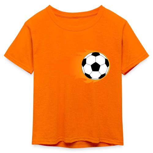 Soccer Ball - Kid's 50/50 Neon T-Shirt