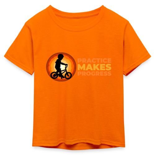 Practice makes progress - Kid's 50/50 Neon T-Shirt
