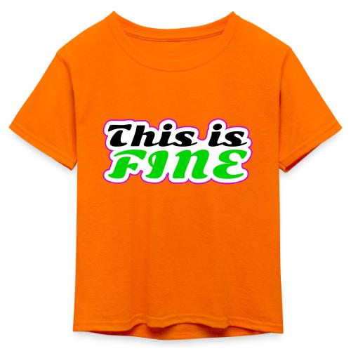This Is Fine Balance - Kid's 50/50 Neon T-Shirt