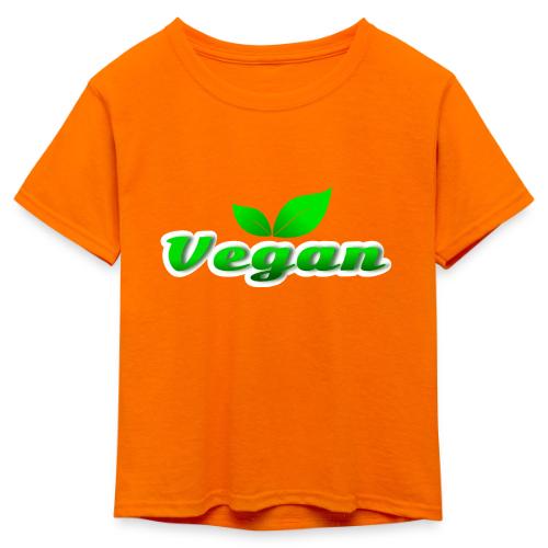 Pure Vegan Leaves - Kid's 50/50 Neon T-Shirt