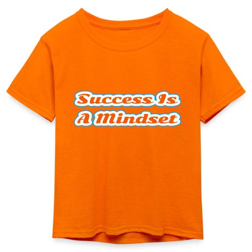 Success Is a Mindset — Motivational Glow Script - Kid's 50/50 Neon T-Shirt