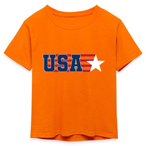 Star Stripe USA - Kid's 50/50 Neon T-Shirt