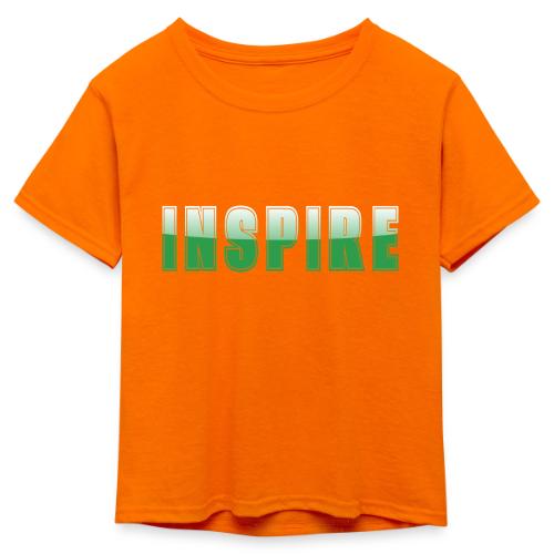 Inspire Word Art Design - Kid's 50/50 Neon T-Shirt