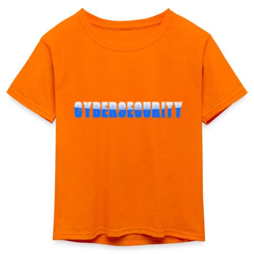 Cybersecurity Word Art Design - Kid's 50/50 Neon T-Shirt