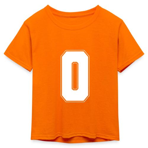 White Letter O – Varsity Alphabet Monogram - Kid's 50/50 Neon T-Shirt