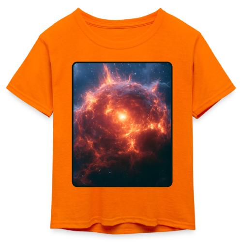 Exploding Supernova Space Art - Kid's 50/50 Neon T-Shirt
