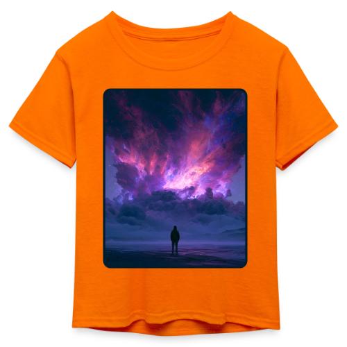 Cosmic Supernova Night Design - Kid's 50/50 Neon T-Shirt