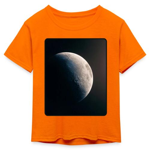 Crescent Moon Celestial Artwork - Kid's 50/50 Neon T-Shirt
