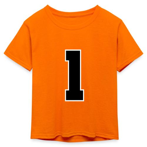 Varsity Number 1 Athletic Style - Kid's 50/50 Neon T-Shirt