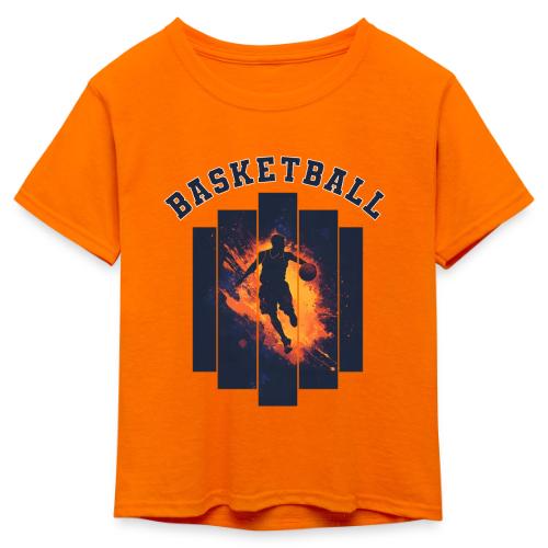 Basketball Power - Kid's 50/50 Neon T-Shirt