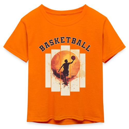 Basketball again and again - Kid's 50/50 Neon T-Shirt