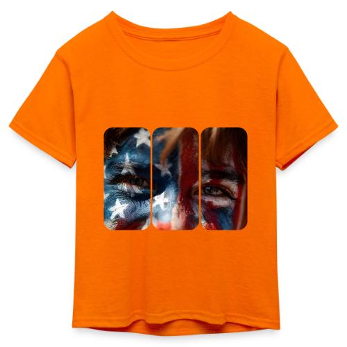 USA: Stars in Their Eyes - Kid's 50/50 Neon T-Shirt