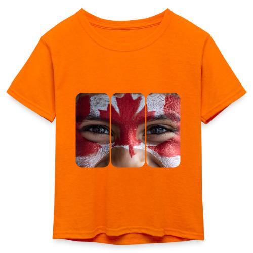 Proudly Canadian - Kid's 50/50 Neon T-Shirt