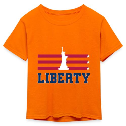 USA: Stars of Liberty - Kid's 50/50 Neon T-Shirt