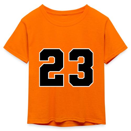 Varsity Number 23 Athletic Style - Kid's 50/50 Neon T-Shirt