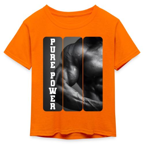 Bodybuilding: Pure Power - Kid's 50/50 Neon T-Shirt