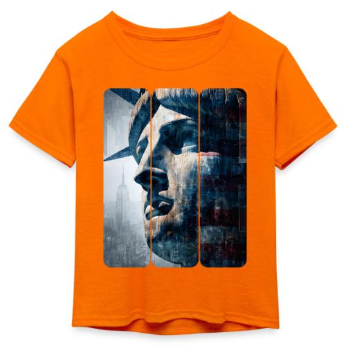 USA: Urban Liberty Triptych - Kid's 50/50 Neon T-Shirt