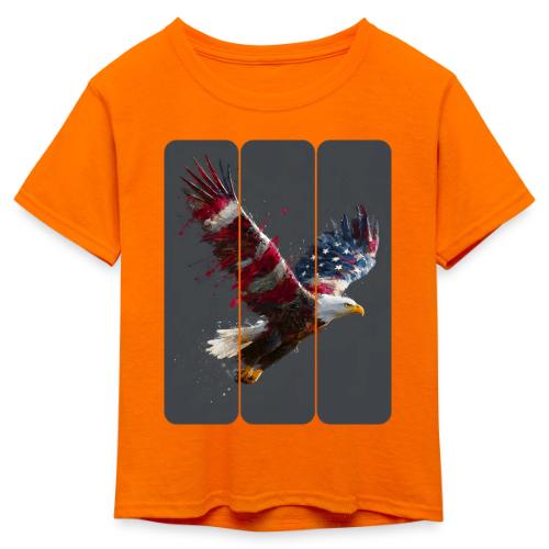 USA: Freedom in Flight - Kid's 50/50 Neon T-Shirt