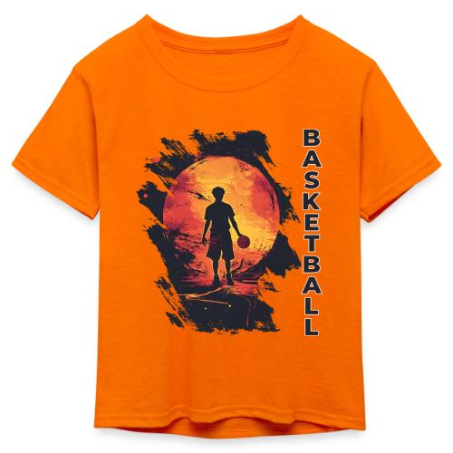 Basketball Blaze - Kid's 50/50 Neon T-Shirt