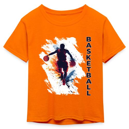 Basketball Hustle - Kid's 50/50 Neon T-Shirt
