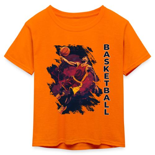 Basketball Charge - Kid's 50/50 Neon T-Shirt