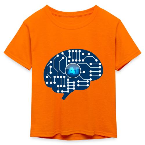 AI: Mind Wired - Kid's 50/50 Neon T-Shirt