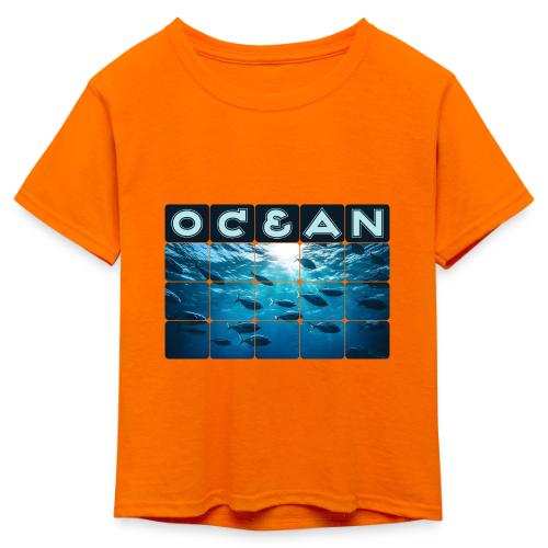 Ocean: Silver Tide - Kid's 50/50 Neon T-Shirt