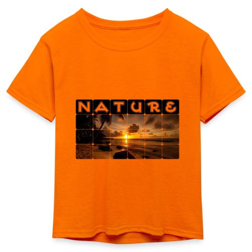 Nature: Golden Hour Escape - Kid's 50/50 Neon T-Shirt