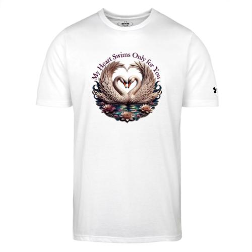 My Heart Swims Only for You Swan Heart T-Shirt - Under Armour Men's Athletic 2.0 T-Shirt