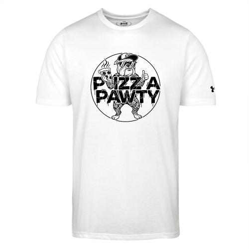 Pizza Pawty Bulldog T-Shirt | Funny Dog Pizza Tee - Under Armour Men's Athletic 2.0 T-Shirt