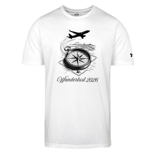Wanderlust 2026 T-Shirt | Minimalist Travel Plane - Under Armour Men's Athletic 2.0 T-Shirt