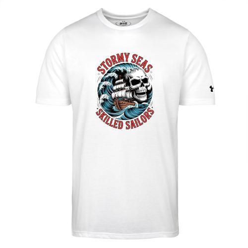 Stormy Seas Skull Pirate Ship Nautical Ocean Waves - Under Armour Men's Athletic 2.0 T-Shirt
