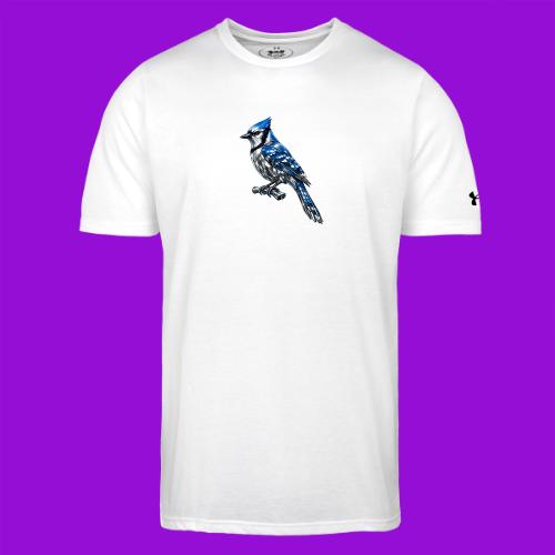 Silver Blue Jay on Perch + Flight Stages 2-print - Under Armour Men's Athletic 2.0 T-Shirt