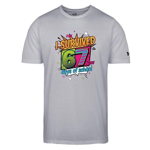 I Survived 67 Days of School T-Shirt – Funny Teach - Under Armour Men's Athletic 2.0 T-Shirt