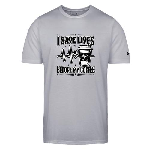 Nurse Coffee Humor - Saving Lives - Under Armour Men's Athletic 2.0 T-Shirt