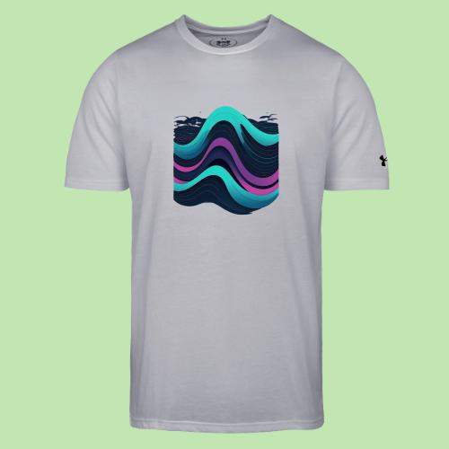 Abstract Wavy Ocean Pattern - Under Armour Men's Athletic 2.0 T-Shirt