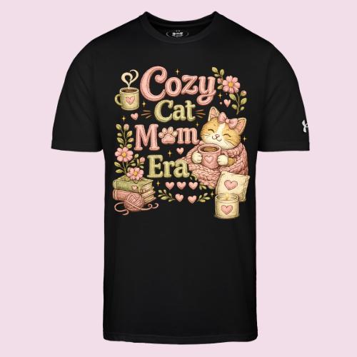 Cozy Cat Mom Era Faux Stitched Design - Under Armour Men's Athletic 2.0 T-Shirt