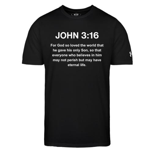 John 3:16 Christian Apparel – White - Under Armour Men's Athletic 2.0 T-Shirt