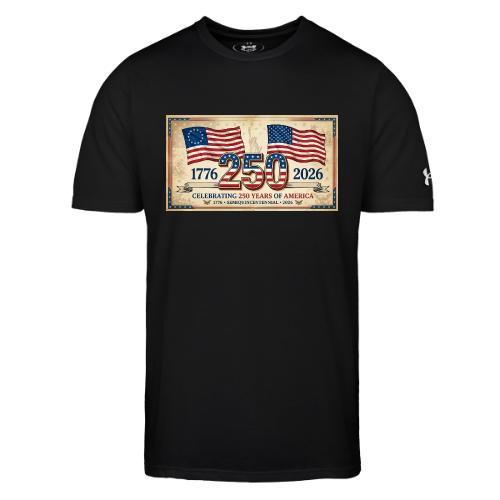 USA 250th Anniversary Flags Emblem - Under Armour Men's Athletic 2.0 T-Shirt