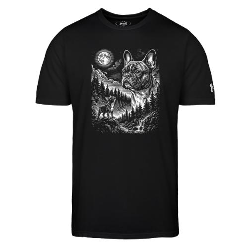 Vintage French Bulldog Moon Howling Tee - Under Armour Men's Athletic 2.0 T-Shirt