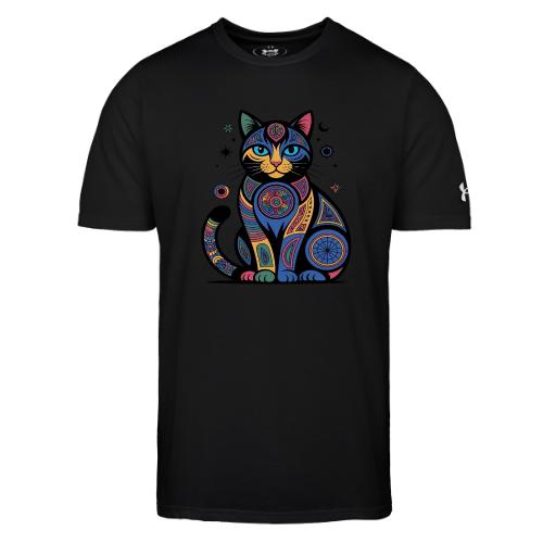 Vibrant Geometric Cat Mandala - Under Armour Men's Athletic 2.0 T-Shirt