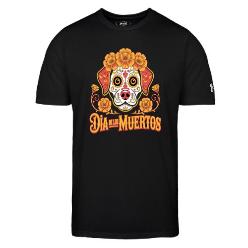 Dia De Los Muertos Dog Skull Flowers - Under Armour Men's Athletic 2.0 T-Shirt