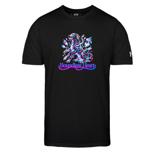 Boundless Heart Neon Galaxy Dog Shirt - Under Armour Men's Athletic 2.0 T-Shirt