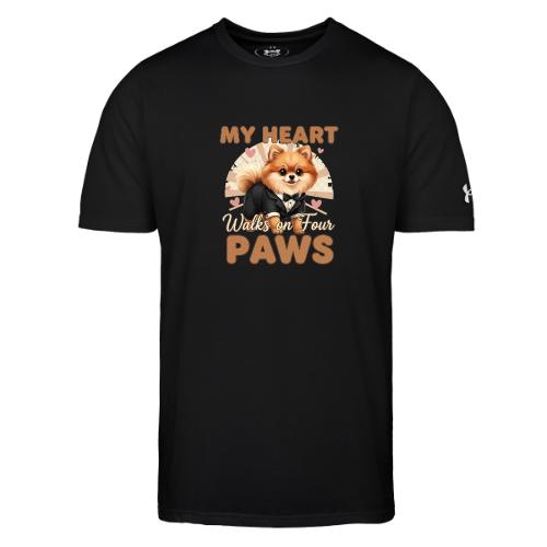 My Heart Walks on Four Paws – Pomeranian tee - Under Armour Men's Athletic 2.0 T-Shirt