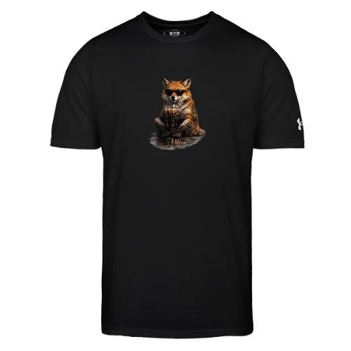 Cool Red Fox Wearing Sunglasses Drinking Coffee - Under Armour Men's Athletic 2.0 T-Shirt
