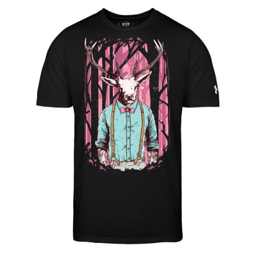 Fashion Deer with Bow Tie - Under Armour Men's Athletic 2.0 T-Shirt