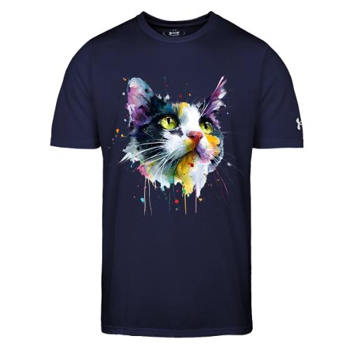Cat: Painted Purr Expression - Under Armour Men's Athletic 2.0 T-Shirt